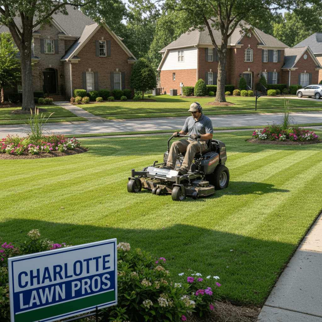 Professional lawn maintenance and care service